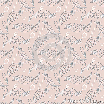 Gentle seamless pattern. Vector Illustration